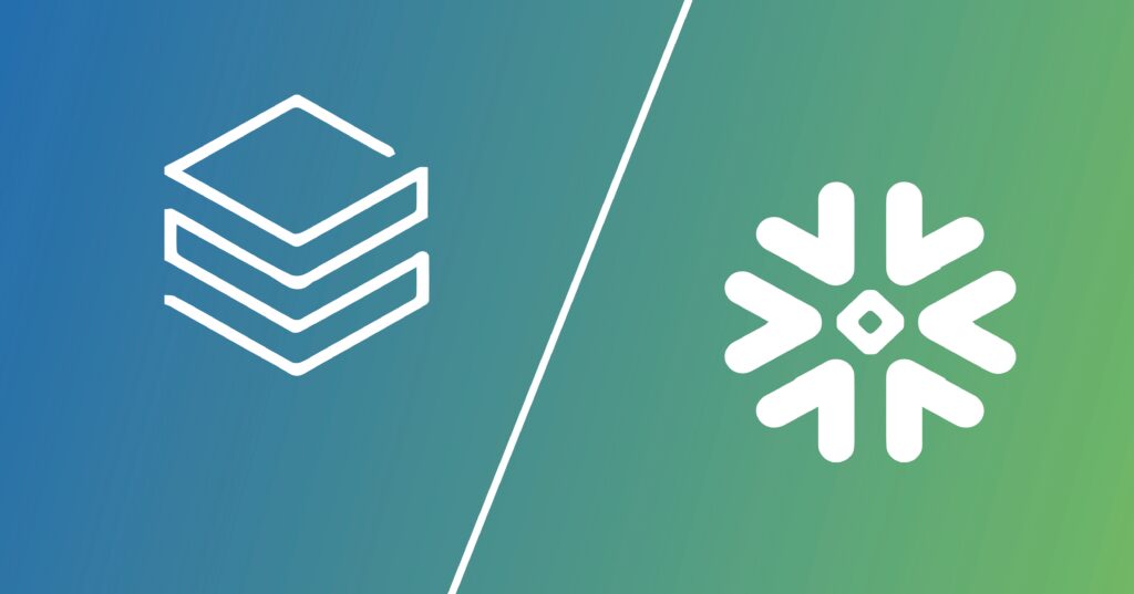 Databricks and Snowflake logos together